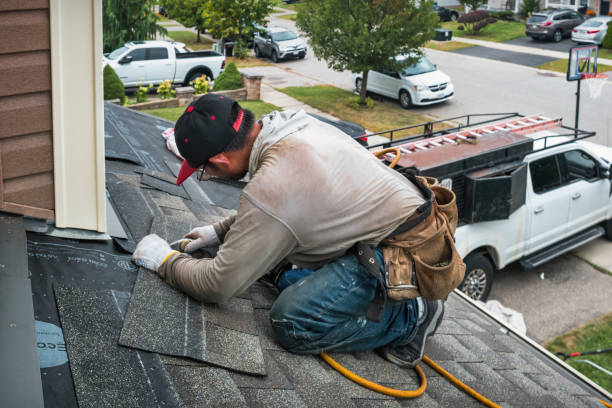 Professional Roof Leak Repair technician working in Hamburg, NJ
